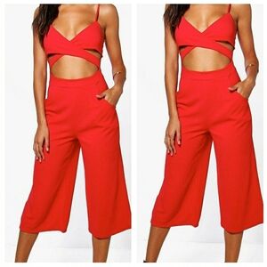 BRAND NEW red jumpsuit (US 10)